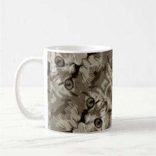 Niedliches Cat Eyes Muster Kaffeetasse
