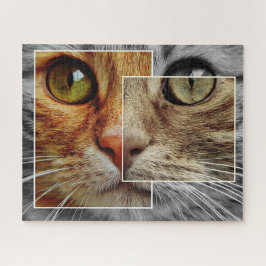 Niedliches Cat-Face-Collage-Puzzle Puzzle