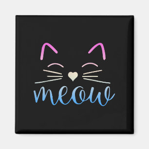 Niedliches Cat-Face-Funny-Zitat für Katzenlüfter Magnet