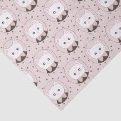 Niedliches Cat Face Pink Dotty Pattern Seidenpapier (Ausschnitt)