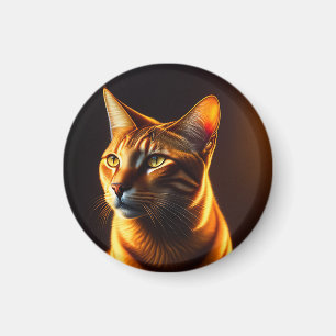 Niedliches Cat Face Portrait Painting-Geschenk Magnet