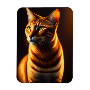 Niedliches Cat Face Portrait Painting-Geschenk Magnet