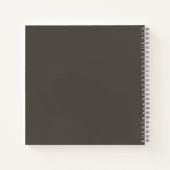 Niedliches Cat Faces Dark Gray Notebook mit Namen Notizblock (Rückseite)