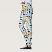 Niedliches Cat Faces Muster | Coole Cat Lover-Legg Leggings (Links)