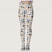 Niedliches Cat Faces Muster | Coole Cat Lover-Legg Leggings (Vorderseite)