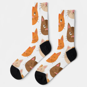 Niedliches Cat Faces Muster Socken