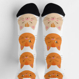 Niedliches Cat Faces Muster Socken
