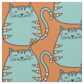 Niedliches Cat-Farbstoff Stoff (Nahaufnahme)