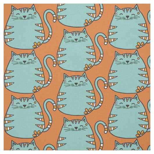 Niedliches Cat-Farbstoff Stoff (Muster)