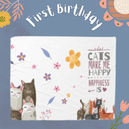 Niedliches Cat Feline Animal Zitat von modernen Sk Fleecedecke