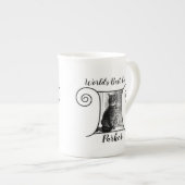 Niedliches Cat-Foto mit boho Stil und Text Porzellantasse (Vorderseite Rechts)