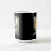 Niedliches Cat-Foto Modernes Schwarzes individuell Kaffeetasse (Mittel)