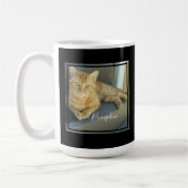 Niedliches Cat-Foto Modernes Schwarzes individuell Kaffeetasse (Links)