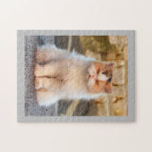 Niedliches Cat Foto Personalisiert Puzzle (Horizontal)