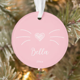 Niedliches Cat Foto Rosa Ornament