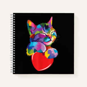 Niedliches Cat Geschenk für Kitten Liebhaber Farbe Notizblock