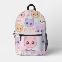 Niedliches Cat-Gesicht-Backpack mit anpassbarem Me