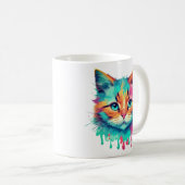 Niedliches Cat-Gesicht - mehrfarbiges Design-89059 Kaffeetasse (VorderseiteRechts)
