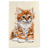 Niedliches Cat Gift Bag Mittlere Geschenktüte (Vorderseite)