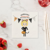 Niedliches Cat-Halloween-Party Serviette (Beispiel)