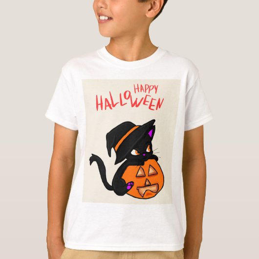 Niedliches Cat Halloween Spaß - Endlose Feier! T-Shirt (Vorderseite)