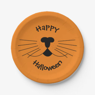 Niedliches Cat Happy Halloween Party Pappteller