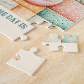 Niedliches Cat House Quilt Patchwork Pastel Indivi Puzzle (Seite)