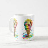 Niedliches Cat Ice Creme Cone farbig Kaffeetasse (Vorderseite Links)