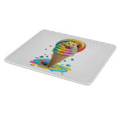 Niedliches Cat Ice Creme Cone farbig Schneidebrett (Ecke)