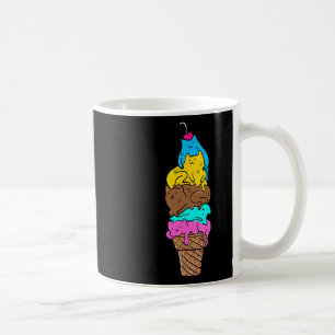 Niedliches Cat Ice Creme - Kitty Cat Dessert Shirt Kaffeetasse