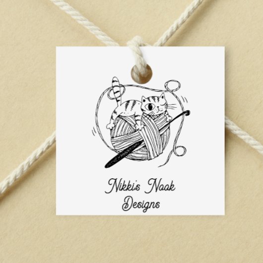 Niedliches Cat-Logo für Crochet Crafter Gummistempel