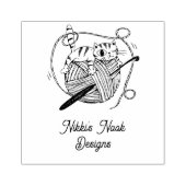Niedliches Cat-Logo für Crochet Crafter Gummistempel (Prägung)