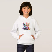 Niedliches Cat Logo Kids Pullover Hoodie ।। Kitten (Vorne ganz)