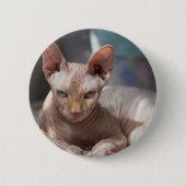 Niedliches Cat Lounges ohne Pelz Button (Vorderseite)