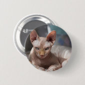 Niedliches Cat Lounges ohne Pelz Button (Vorne & Hinten)