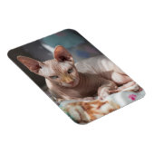 Niedliches Cat Lounges ohne Pelz Magnet (Rechte Seite)