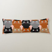 Niedliches Cat Lover Feline Pets Graurosa Schwarze Seitenschläferkissen (Rückseite)