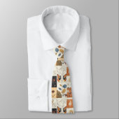 Niedliches Cat-Muster im Jugendstil Krawatte (Gebunden)