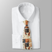 Niedliches Cat-Muster im Jugendstil Krawatte (Gebunden)