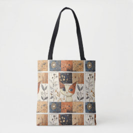 Niedliches Cat-Muster im Jugendstil Tasche