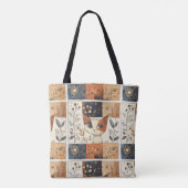 Niedliches Cat-Muster im Jugendstil Tasche (Rückseite)