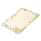 Niedliches Cat-Muster Name hinzufügen Notizblock (angewinkelt)