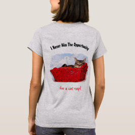 Niedliches Cat Nickerchen Schlafen Kitten in Red B T-Shirt