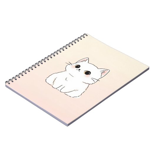 Niedliches Cat-Notebook - Minimalistische Pastell- Notizblock (Linke Seite)