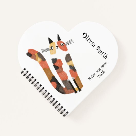 Niedliches Cat-Notebook - Personalisiertes Journal Notizblock (Vorderseite)