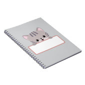 Niedliches Cat-Notebook - Personalisiertes Spiralj Notizblock (Rechte Seite)