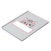 Niedliches Cat-Notebook - Personalisiertes Spiralj Notizblock (Linke Seite)
