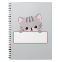 Niedliches Cat-Notebook - Personalisiertes Spiralj