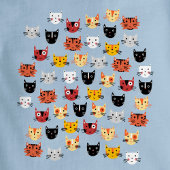 Niedliches Cat Pattern Blau Baby T-shirt