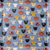 Niedliches Cat Pattern Blau Fliese